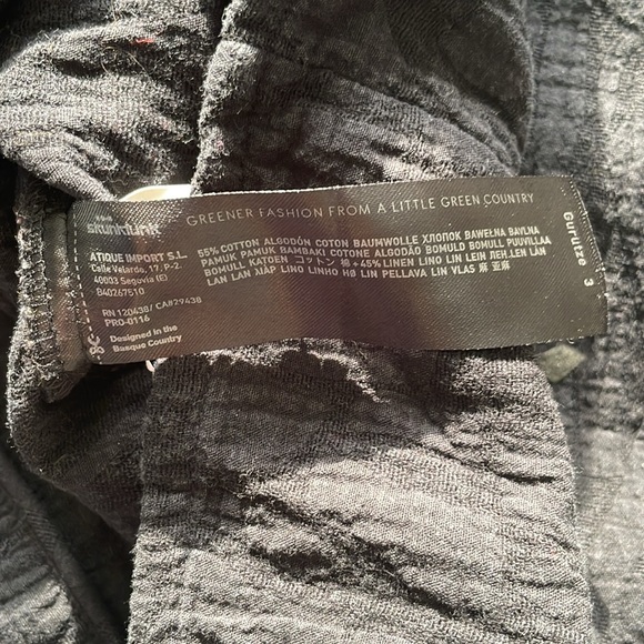 Skunkfunk Black Cotton Linen Sleeveless Dress - Picture 6 of 6